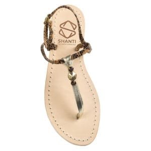 sandalo infradito in vera pelle con suola in cuoio Toscano antiscivolo tacco 1cm, 3cm color platino e roccia con punti luce in cristallo. 100% regolabile